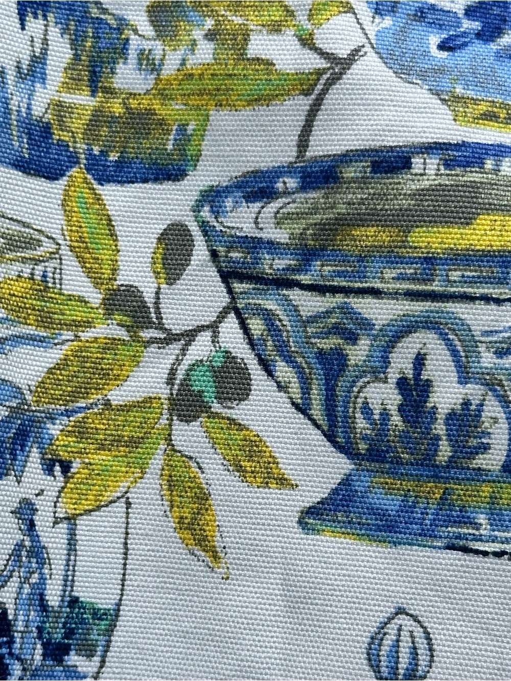 Talbots Blue, White & Green Chinoiserie Toile Skirt Cottage Coastal Size 8 - Picture 11 of 13